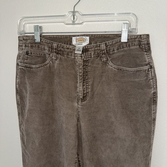 Talbots Heritage Corduroy Pants Womens 8 Brown  Cotton Stretch Straight Leg‎ - Picture 2 of 13
